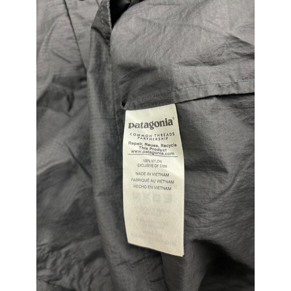 Patagonia Jacket Womens XS Black Snap Front Pullover Lightweight Windbreaker - Picture 5 of 6